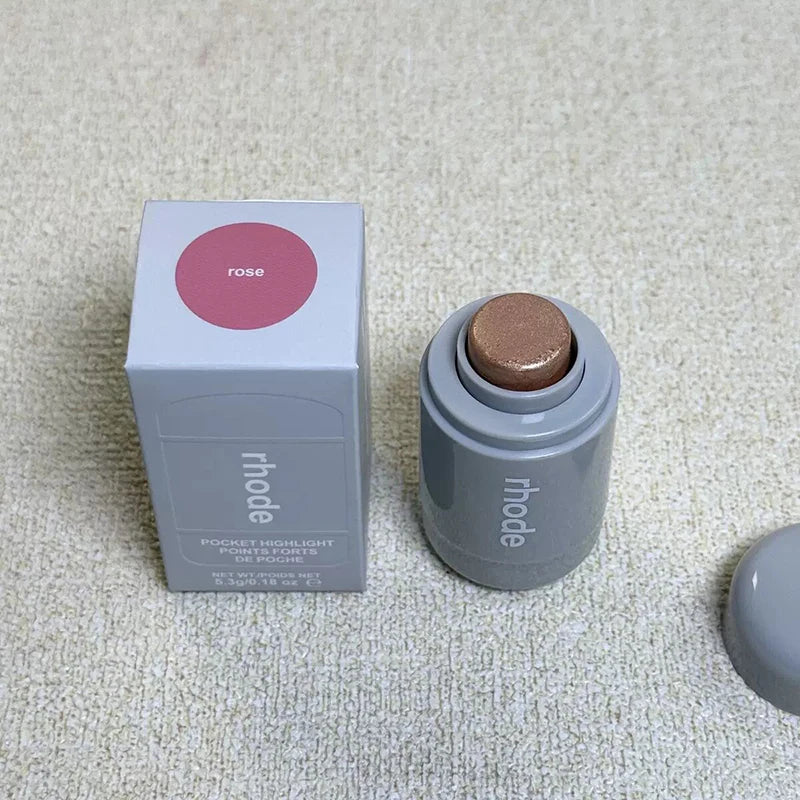 RHODE Cheek Blush Cream Blusher Stick Lip Gloss Phone Case For iPhone 15 16 17 Ribbon SALTY TAN Raspberry Espresso Lipstick INS