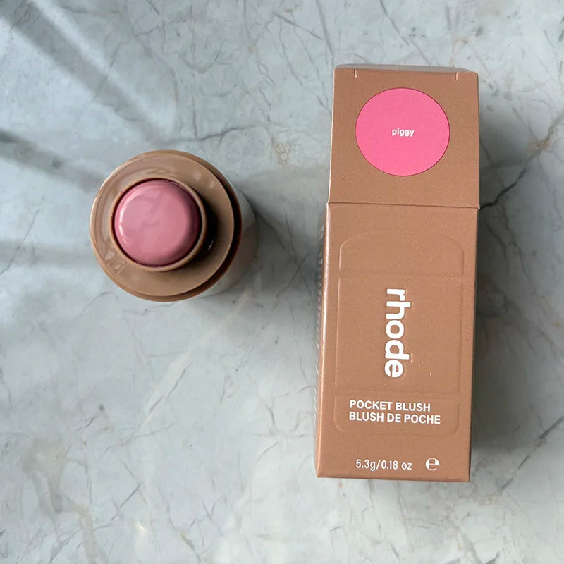 RHODE Cheek Blush Cream Blusher Stick Lip Gloss Phone Case For iPhone 15 16 17 Ribbon SALTY TAN Raspberry Espresso Lipstick INS