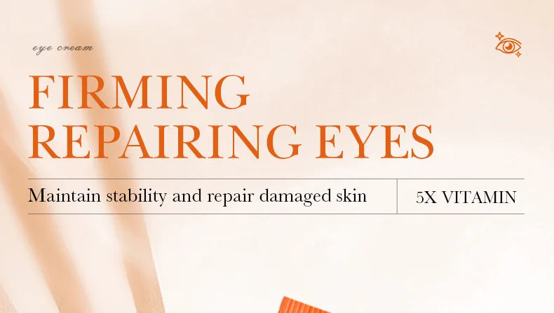 SADOER Vitamin C Eye Cream Anti Dark Circles Eyes Bags Remover Moisturizing Brightening Firming Skin Care Products for Eyes