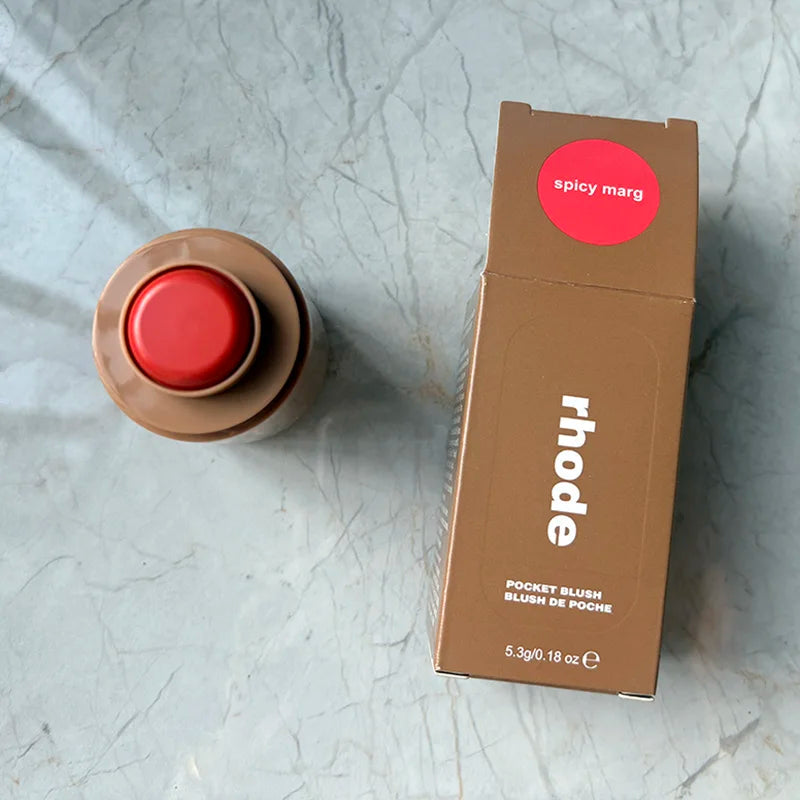 RHODE Cheek Blush Cream Blusher Stick Lip Gloss Phone Case For iPhone 15 16 17 Ribbon SALTY TAN Raspberry Espresso Lipstick INS