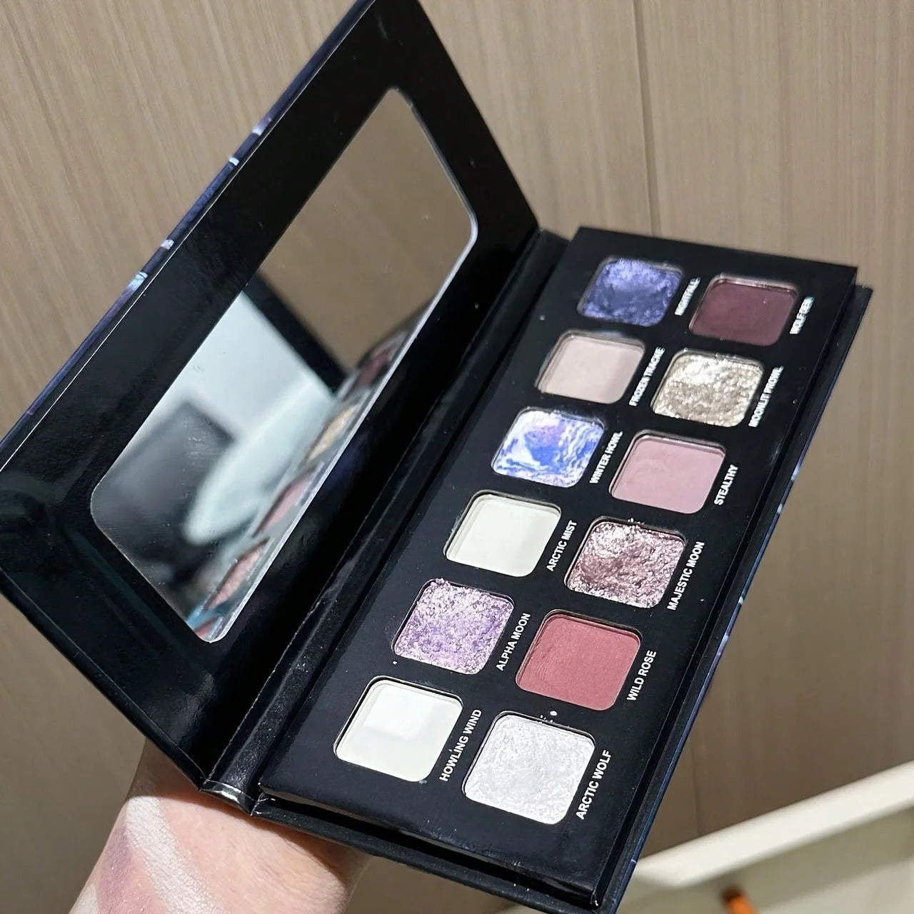 Twelve-Color Eyeshadow Palette Smooth Matte And Shiny Finish Pastel Blue Contrast High-Intensity Cosmetics Daily Smoky Eye Holiday Gift