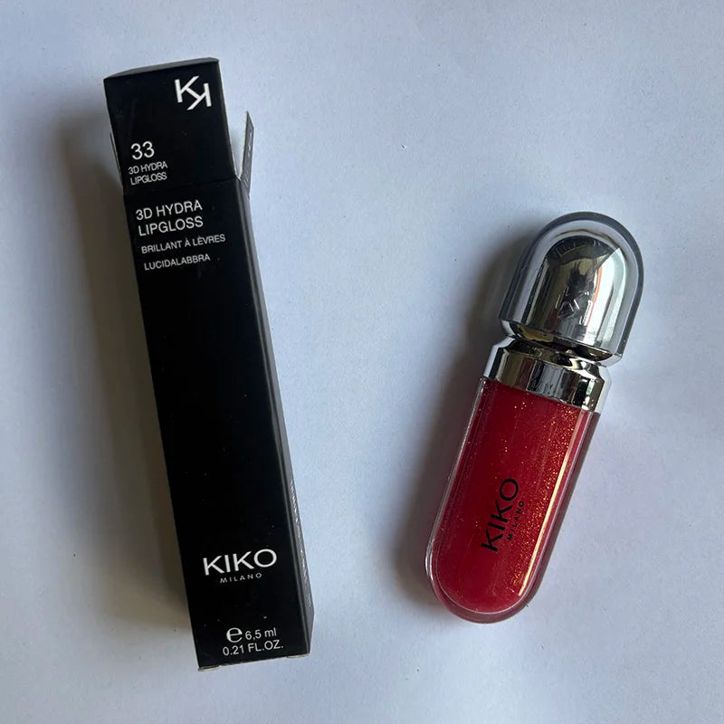 Kiko 3D Liquid Lip Glaze Transparent Lip Gloss Mirror Lipstick Nourishing Glossy Full Lips Not Fading Milk Tea Bean Paste Makeup