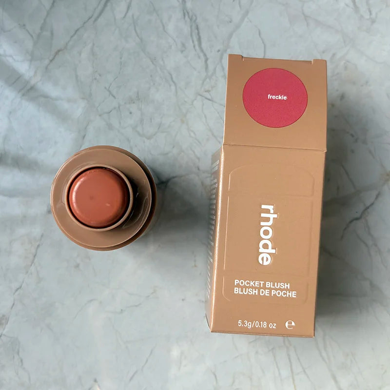 RHODE Cheek Blush Cream Blusher Stick Lip Gloss Phone Case For iPhone 15 16 17 Ribbon SALTY TAN Raspberry Espresso Lipstick INS