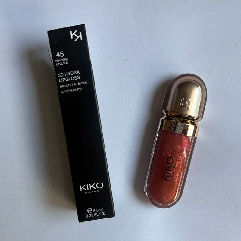 Kiko 3D Liquid Lip Glaze Transparent Lip Gloss Mirror Lipstick Nourishing Glossy Full Lips Not Fading Milk Tea Bean Paste Makeup