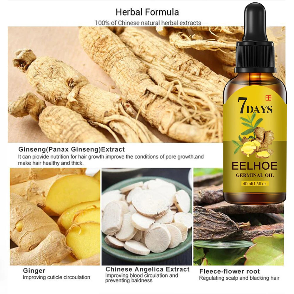 Hair Ginger Essential Germinal Oil Moisturizing & Nourishes Strengthen Hair Roots Scalp Treatment Hair Care