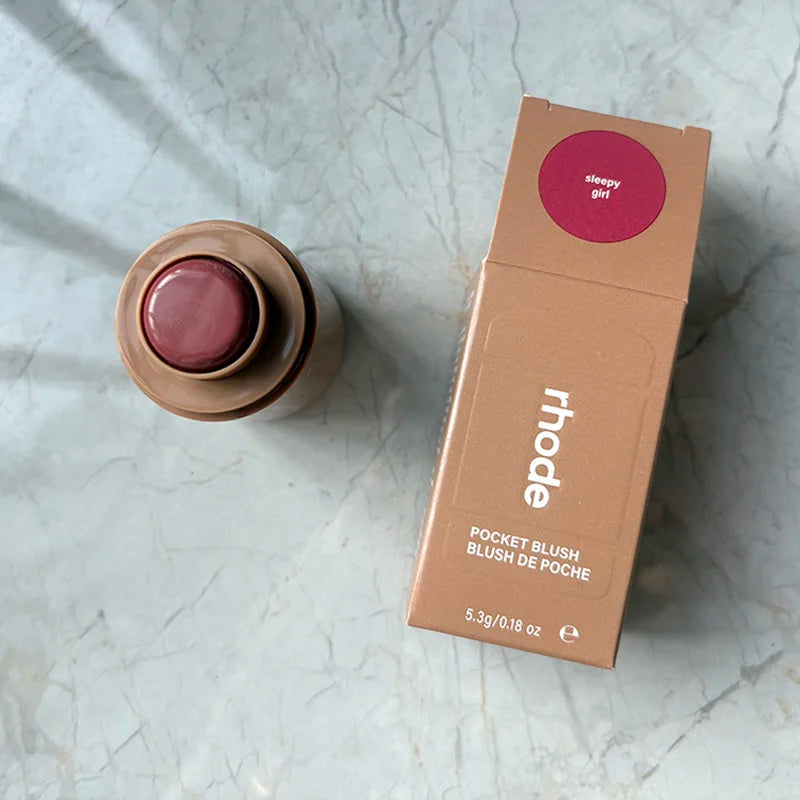 RHODE Cheek Blush Cream Blusher Stick Lip Gloss Phone Case For iPhone 15 16 17 Ribbon SALTY TAN Raspberry Espresso Lipstick INS
