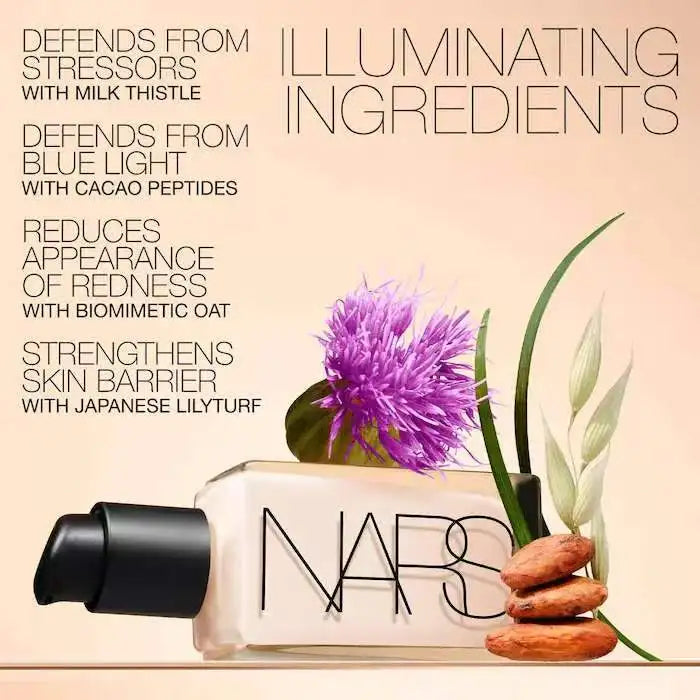 NARS Square Bottle Foundation Make-up Smooth Oil Control Light Reflecting Skin Improving Medium Coverage Liquid Foundation