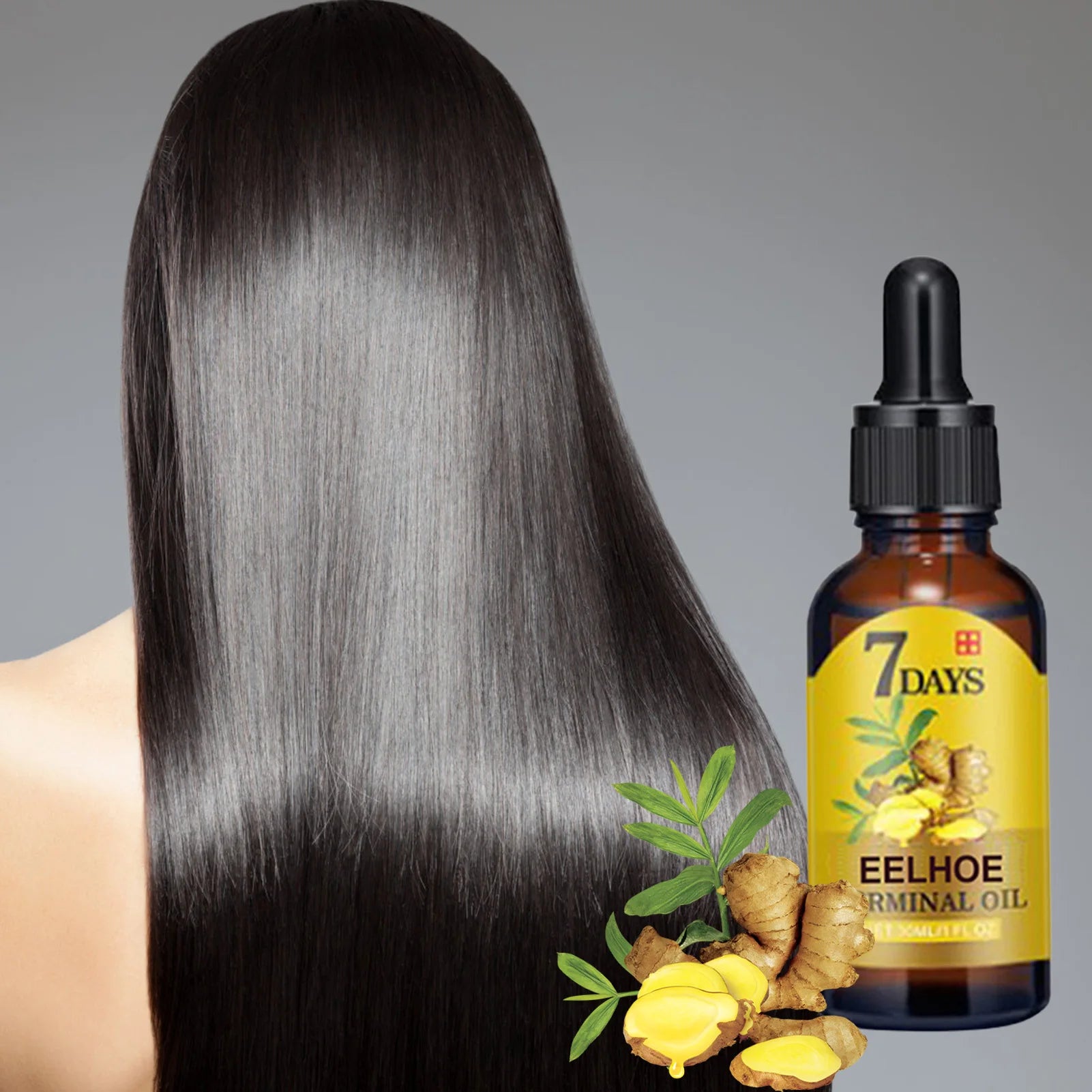 Hair Ginger Essential Germinal Oil Moisturizing & Nourishes Strengthen Hair Roots Scalp Treatment Hair Care