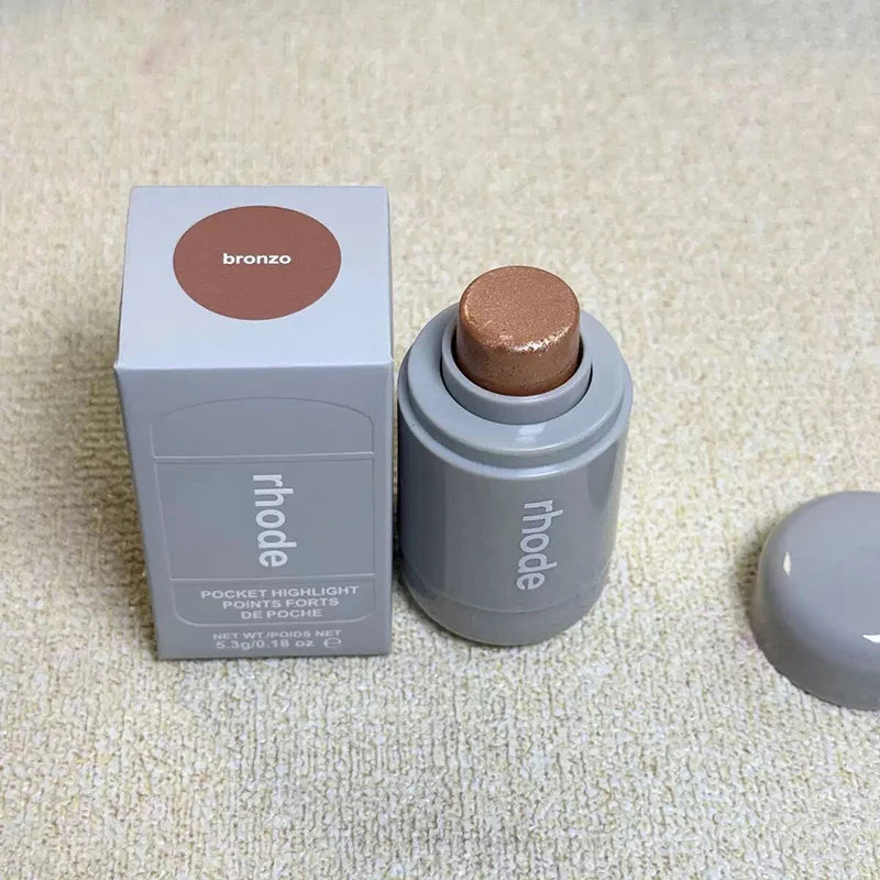 RHODE Cheek Blush Cream Blusher Stick Lip Gloss Phone Case For iPhone 15 16 17 Ribbon SALTY TAN Raspberry Espresso Lipstick INS