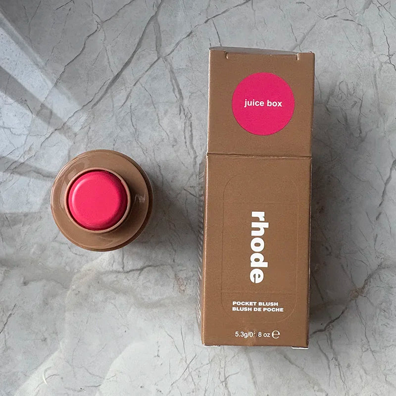 RHODE Cheek Blush Cream Blusher Stick Lip Gloss Phone Case For iPhone 15 16 17 Ribbon SALTY TAN Raspberry Espresso Lipstick INS
