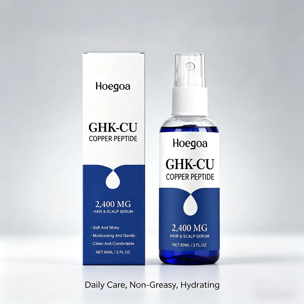 60ml GHK Cu Copper Peptide Hair Serum Spray Hair Deep Nourishment  Fast Absorbing Moisturizing Strengthen Roots Non Greasy
